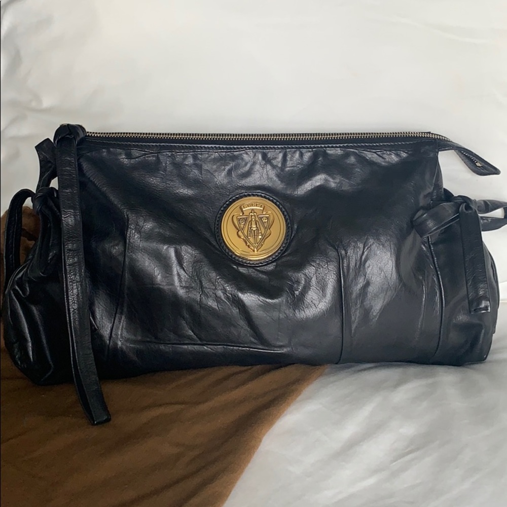 Gucci large Hysteria leather clutch